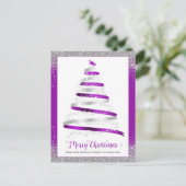 Merry Christmas Tree Corporate Business Logo Feiertagspostkarte (Stehend Vorderseite)