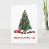 Merry Christmas. Tree (design 1) Folded Card Karte (Vorderseite)