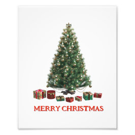 Merry Christmas. Tree (design 1) with gifts Fotodruck