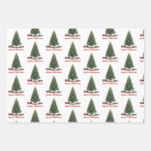 Merry Christmas. Tree (design 1) with gifts Geschenkpapier Set (Vorderseite 3)