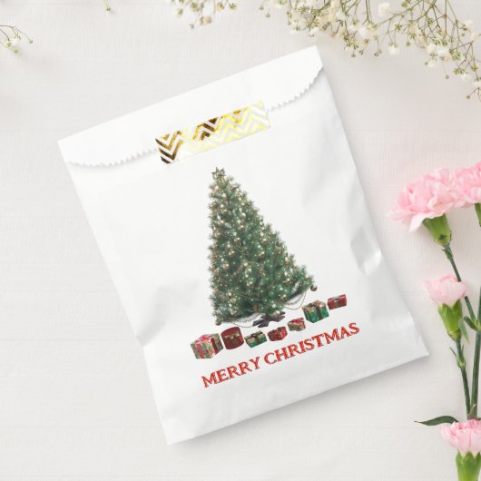 Merry Christmas. Tree (design 1) with gifts Geschenktütchen (Versiegelt)