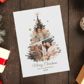 Merry Christmas Tree Family Custom Images Dots Dankeskarte