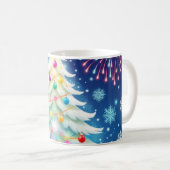 Merry Christmas Tree Festive Wall Art – Seasonal D Kaffeetasse (VorderseiteRechts)