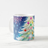 Merry Christmas Tree Festive Wall Art – Seasonal D Kaffeetasse (Vorderseite Links)