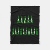 Merry Christmas Tree Font Girls And Boys Fleecedecke (Vorderseite)
