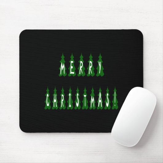 Merry Christmas Tree Font Girls And Boys Mousepad (Mit Mouse)