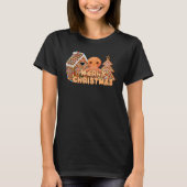 Merry Christmas Tree Gingerbread Xmas vibes Snowma T-Shirt (Vorderseite)