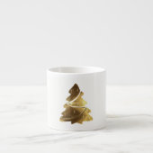 Merry Christmas Tree Gold Look Elegant Espressotasse (Vorderseite)