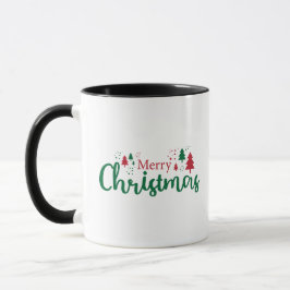 Merry Christmas Tree Holiday Mug, 11 oz Tasse