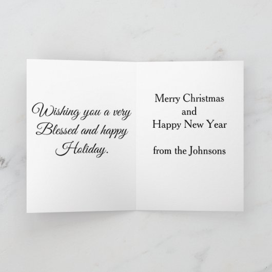 Merry Christmas Tree Karte (Innenseite)