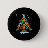 Merry Christmas Tree Kayak Kayaking - Uni-adults,  Button (Vorderseite)