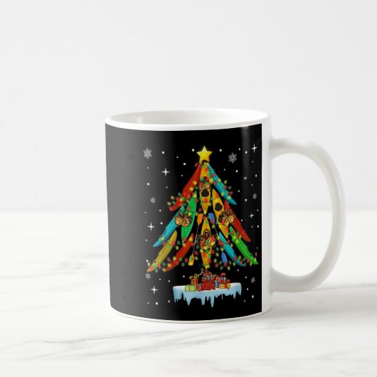 Merry Christmas Tree Kayak Kayaking - Uni-adults,  Kaffeetasse (Rechts)