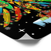 Merry Christmas Tree Kayak Kayaking - Uni-adults, Poster (Ecke)