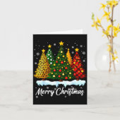 Merry Christmas Tree Leopard Plaid Pajamas Xmas Wo Karte (Gelbe Blume)