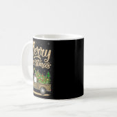 Merry Christmas Tree Leopard Truck Xmas Family Paj Kaffeetasse (Vorderseite Links)