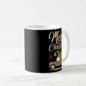 Merry Christmas Tree Leopard Truck Xmas Family Paj Kaffeetasse (VorderseiteRechts)