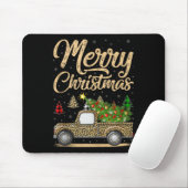 Merry Christmas Tree Leopard Truck Xmas Family Paj Mousepad (Mit Mouse)