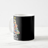 Merry Christmas Tree Love Reading Books Librarian  Kaffeetasse (Vorderseite Links)