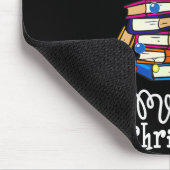 Merry Christmas Tree Love Reading Books Librarian Mousepad (Ecke)