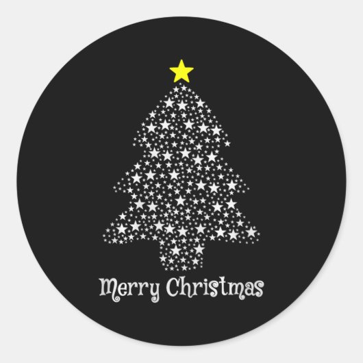 Merry Christmas Tree Matching Family Santa Xmas Ho Runder Aufkleber (Vorderseite)