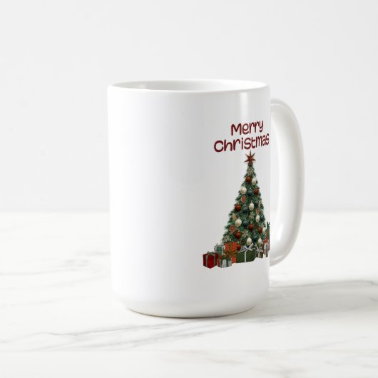 Merry Christmas Tree Mug Kaffeetasse (VorderseiteRechts)