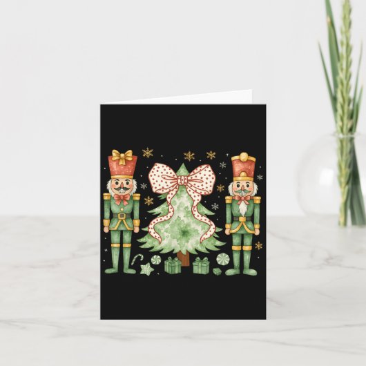 Merry Christmas Tree Nutcracker Ballet Dance Women Karte (Vorderseite)