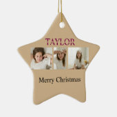 Merry Christmas Tree Ornament – Kid Photo And Name (Rechts)