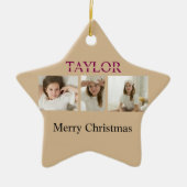 Merry Christmas Tree Ornament – Kid Photo And Name (Vorne)