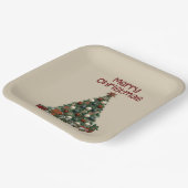 Merry Christmas Tree Paper Plate Pappteller (Gewinkelt)