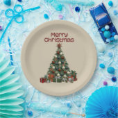 Merry Christmas Tree Paper Plate Pappteller (Party)