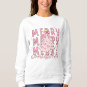 Merry Christmas Tree pink Coquette Sweatshirt (Vorderseite)