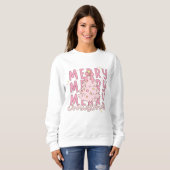 Merry Christmas Tree pink Coquette Sweatshirt (Vorne ganz)