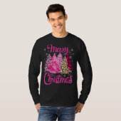 Merry Christmas Tree Pink  Xmas Leopard Matching F T-Shirt (Vorne ganz)