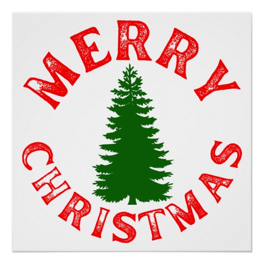 MERRY CHRISTMAS TREE POSTER (Vorderseite)