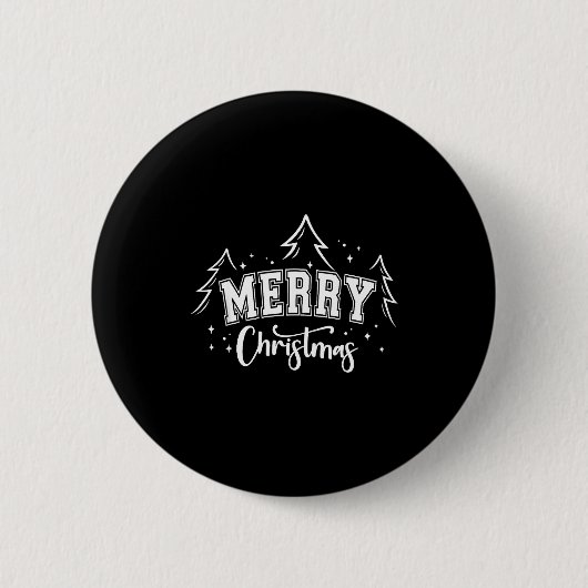 Merry Christmas Tree Santa Xmas Family Matching Pa Button (Vorderseite)