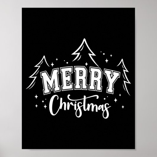 Merry Christmas Tree Santa Xmas Family Matching Pa Poster (Vorne)