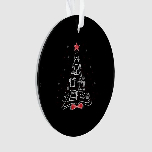 Merry Christmas Tree Sewing Hook Tools Ornament (Vorderseite)