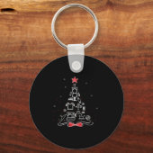 Merry Christmas Tree Sewing Hook Tools Schlüsselanhänger (Vorderseite)