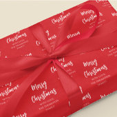 Merry Christmas Tree Simple Buffalo Check Pattern Geschenkpapier Set