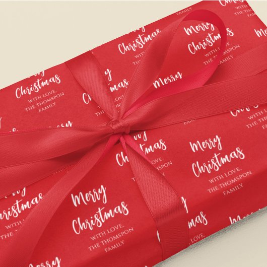 Merry Christmas Tree Simple Buffalo Check Pattern Geschenkpapier Set