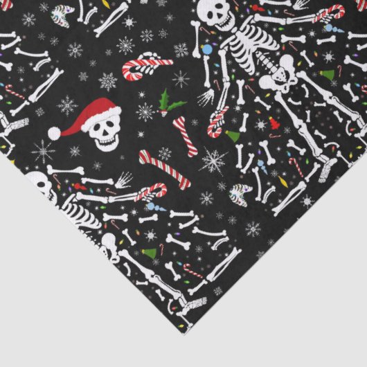 Merry Christmas Tree Skeleton Pattern Seidenpapier (Detail)