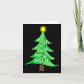 Merry Christmas Tree Tygraphy For Men Women Kid Karte (Vorderseite)