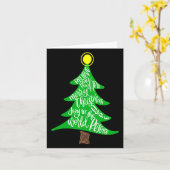Merry Christmas Tree Tygraphy For Men Women Kid Karte (Gelbe Blume)