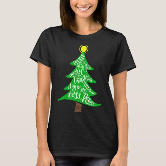 Merry Christmas Tree Tygraphy For Men Women Kid T-Shirt (Vorderseite)