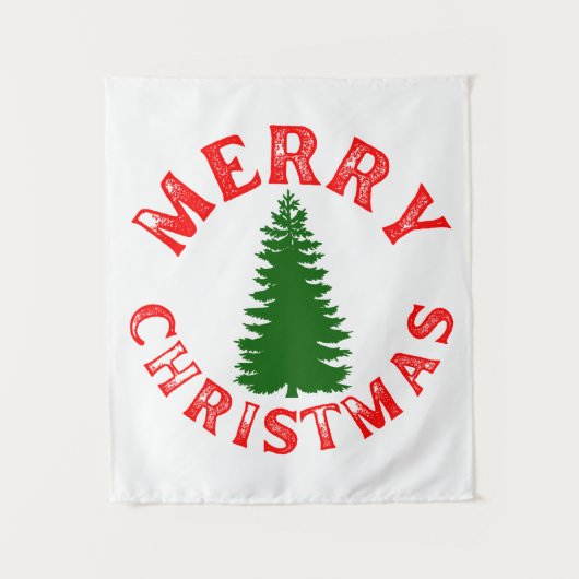 MERRY CHRISTMAS TREE WANDTEPPICH (Vorderseite)