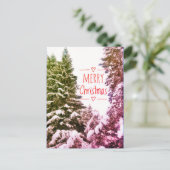 MERRY CHRISTMAS TREES ANTIQUE POSTCARD POSTKARTE (Stehend Vorderseite)