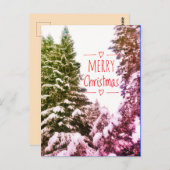 MERRY CHRISTMAS TREES ANTIQUE POSTCARD POSTKARTE (Vorne/Hinten)