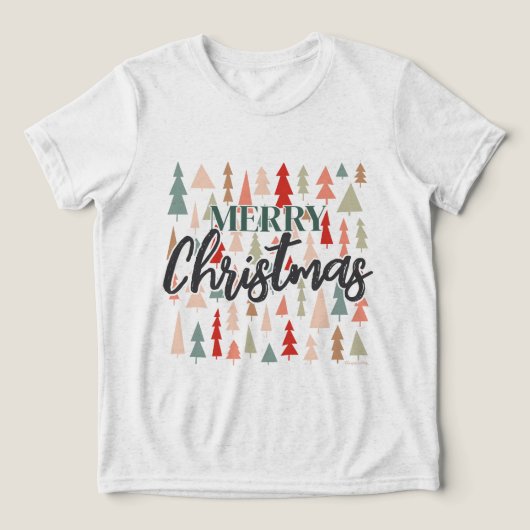 Merry Christmas Trees, Christmas Graphic tee (Design Vorderseite)