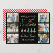 Merry Christmas Trees Feiertagskarte (Vorne/Hinten)