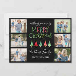 Merry Christmas Trees Feiertagskarte